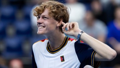 October 23, 2021, ANTWERP, BELGIUM: Italian Jannik Sinner pictured after winning a singles match between Italian Sinner and South African Harris, in the semi finals of the European Open Tennis ATP tournament, in Antwerp, Saturday 23 October 2021. (Credit Image: © Kristof Van Accom/Belga via ZUMA Press)